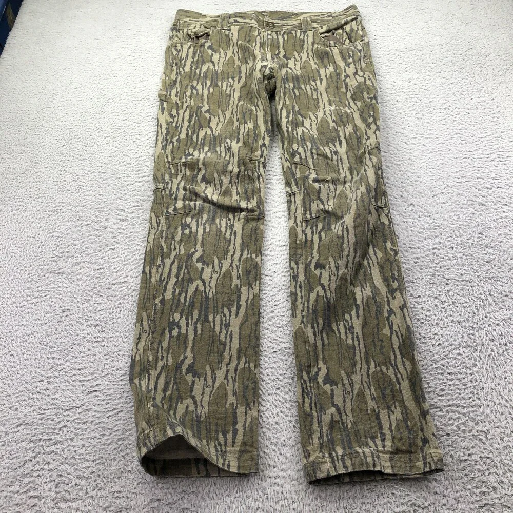 Columbia Pants Mens 34x34 Green Camo Cargo Relaxed Straight PFG Outdoor Hunting